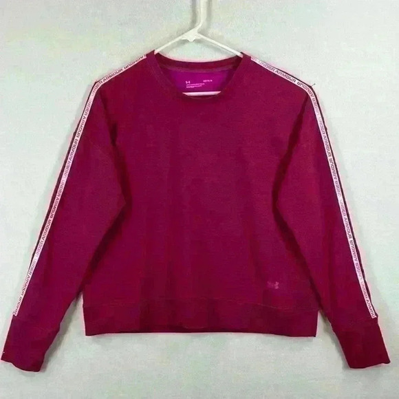 Under Armor Sweatshirt Women’s Large Pink Loose Fit - Picture 1 of 8